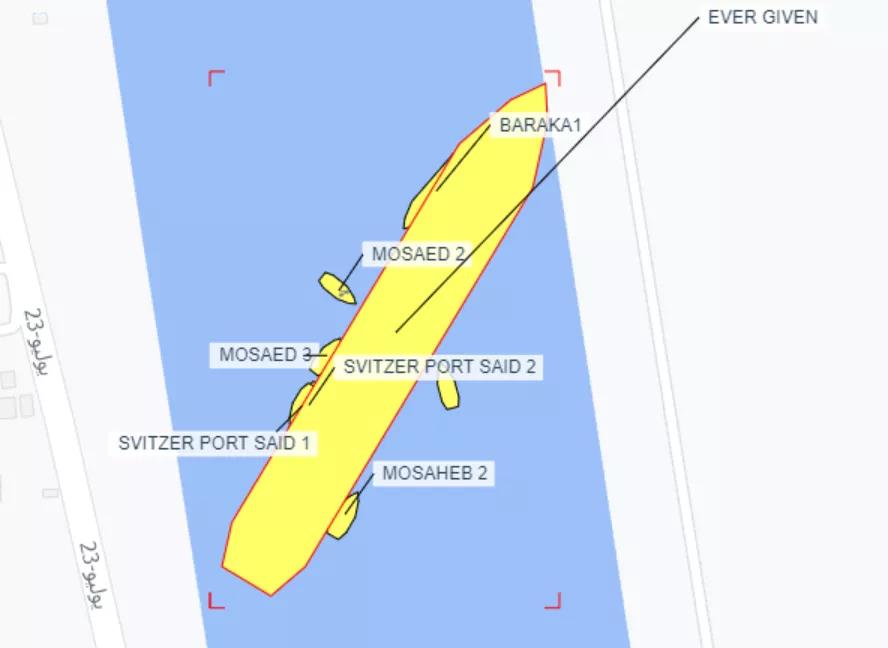 出大事了！巨型集裝箱蘇伊士運河擱淺，致雙向航道封鎖