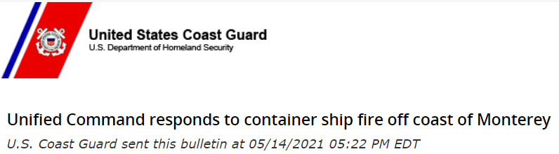 事故頻發(fā)！一艘集裝箱船機(jī)艙起火多家船司共艙；另有集裝箱船擱淺、發(fā)動(dòng)機(jī)故障、中斷航行