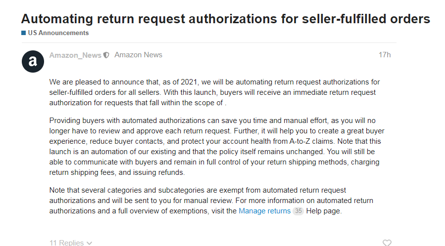 嫌買家白嫖得不夠多？亞馬遜又出“爭議”公告！