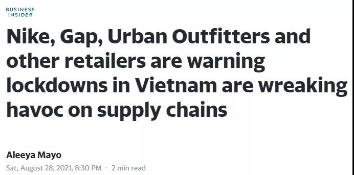 越南出動軍隊封城！訂單與疫情賽跑，在越企業(yè)半年倒閉7萬家！